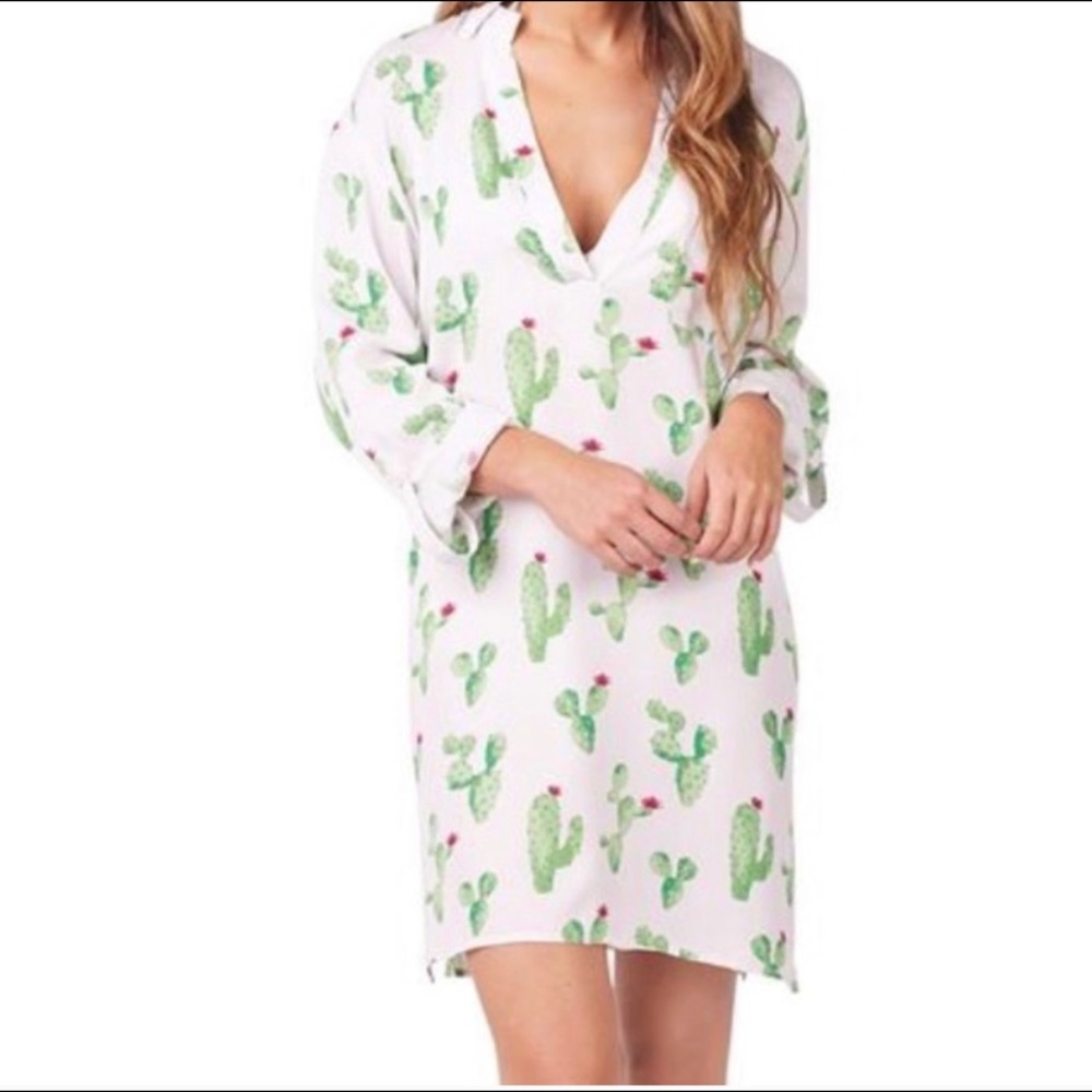 Mud pie Cactus Swimsuit Cover/Tunic